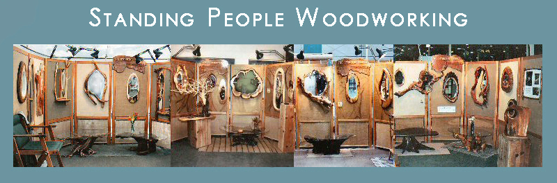 Outdoor Show Display of Wood Pieces